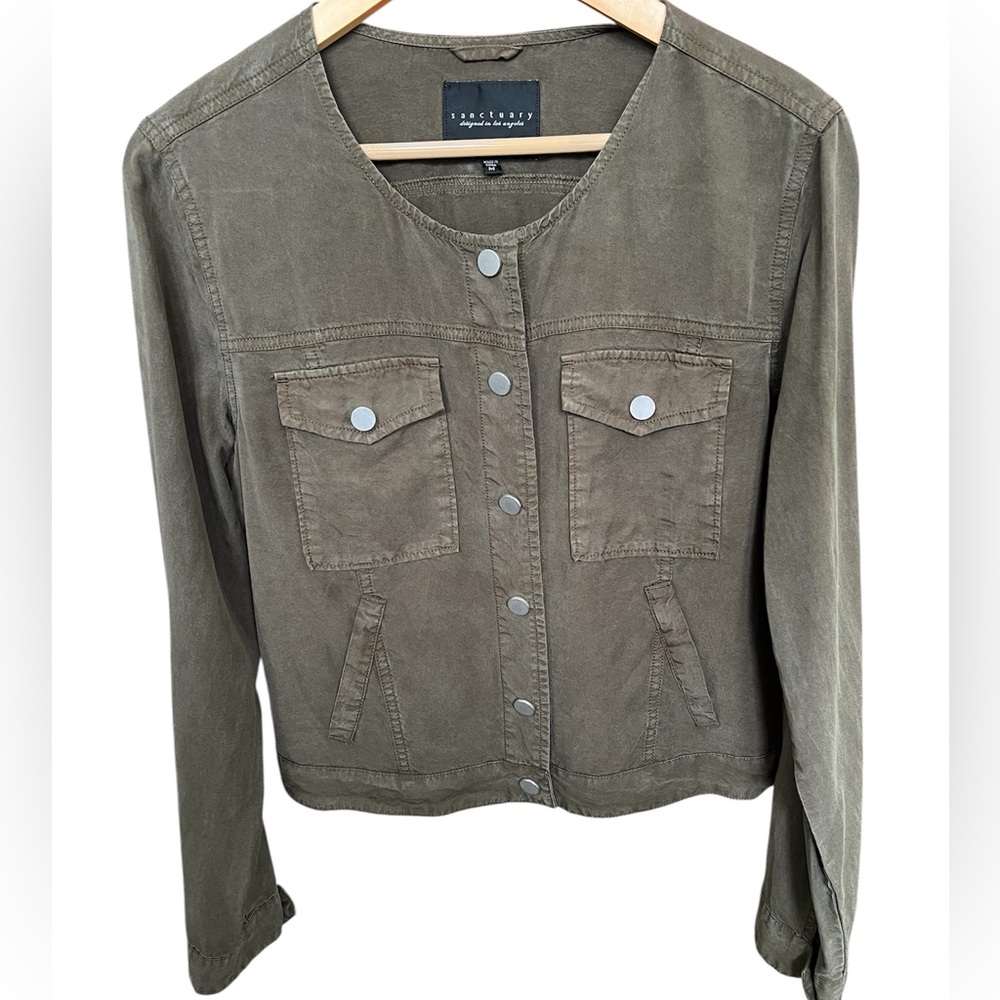Sanctuary Green Utility Jacket Cropped Design